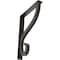 Ekena Millwork Ashford Triple, Wrought Iron Bracket, (Triple center brace), Antiqued Warm Silver 2"W  x 12"D x 15"H BKTM02X12X15TASAWS - alternate 1